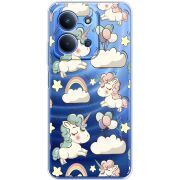 Прозорий чохол BoxFace Xiaomi Redmi 15C Unicorns