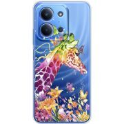 Прозорий чохол BoxFace Xiaomi Redmi 15C Colorful Giraffe