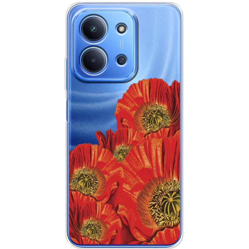 Прозорий чохол BoxFace Xiaomi Redmi 15C Red Poppies