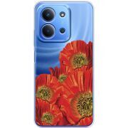 Прозорий чохол BoxFace Xiaomi Redmi 15C Red Poppies