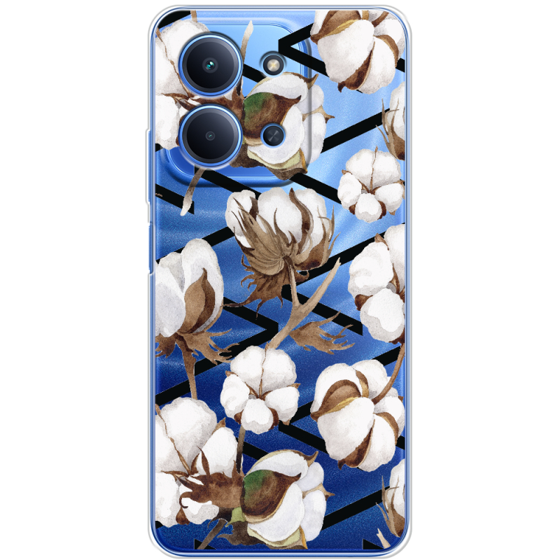 Прозорий чохол BoxFace Xiaomi Redmi 15C Cotton flowers