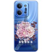 Чохол зі стразами Xiaomi Redmi 15C Eiffel Tower