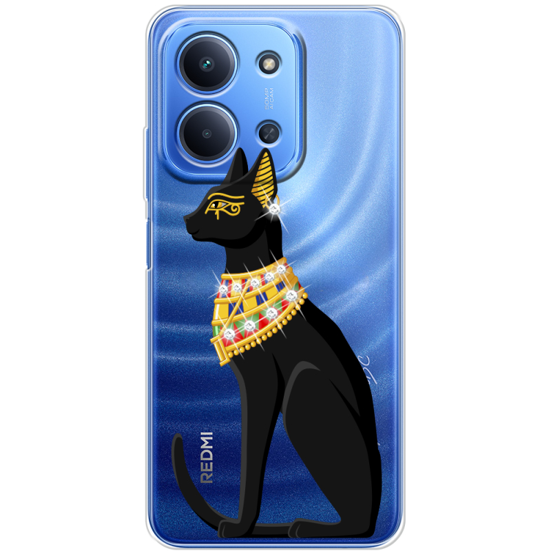 Чохол зі стразами Xiaomi Redmi 15C Egipet Cat