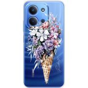 Чохол зі стразами Xiaomi Redmi 15C Ice Cream Flowers
