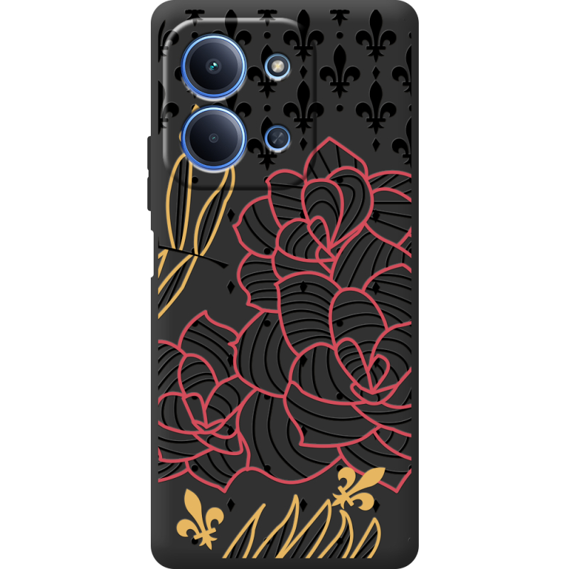 Чорний чохол BoxFace Xiaomi Redmi 15C FranceFlowers