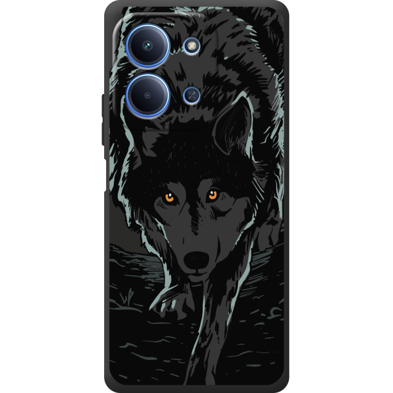 Чорний чохол BoxFace Xiaomi Redmi 15C Wolf