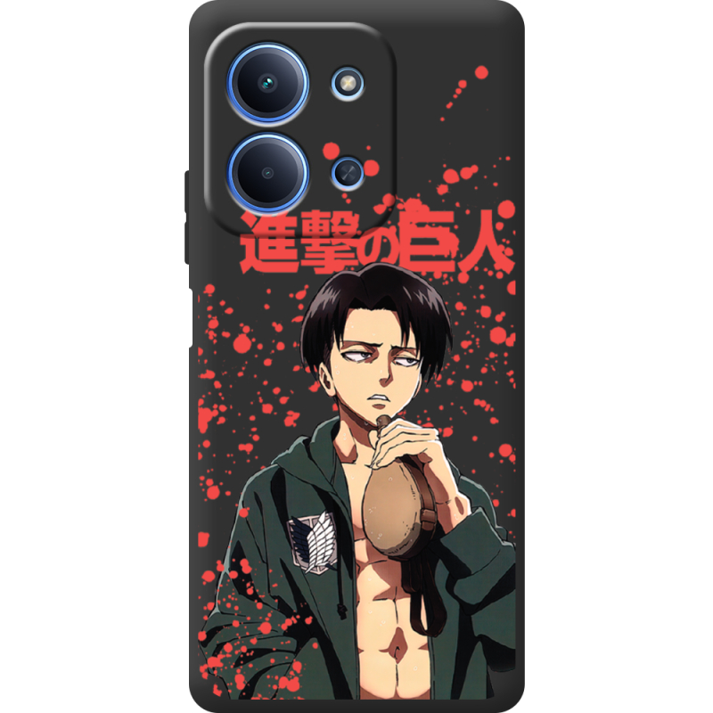 Чорний чохол BoxFace Xiaomi Redmi 15C Атака Титанов Леви