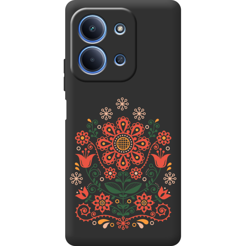 Чорний чохол BoxFace Xiaomi Redmi 15C Ukrainian Ornament