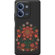 Чорний чохол BoxFace Xiaomi Redmi 15C Ukrainian Ornament