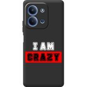 Чорний чохол BoxFace Xiaomi Redmi 15C I'm Crazy