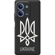 Чорний чохол BoxFace Xiaomi Redmi 15C Тризуб монограмма ukraine