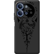 Чорний чохол BoxFace Xiaomi Redmi 15C Hugin and Munin