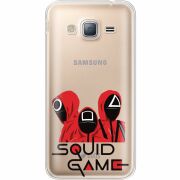 Прозрачный чехол Uprint Samsung J320 Galaxy J3 siquid game люди в красном