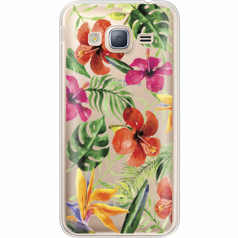Прозрачный чехол Uprint Samsung J320 Galaxy J3 Tropical Flowers