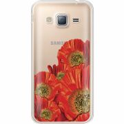 Прозрачный чехол Uprint Samsung J320 Galaxy J3 Red Poppies