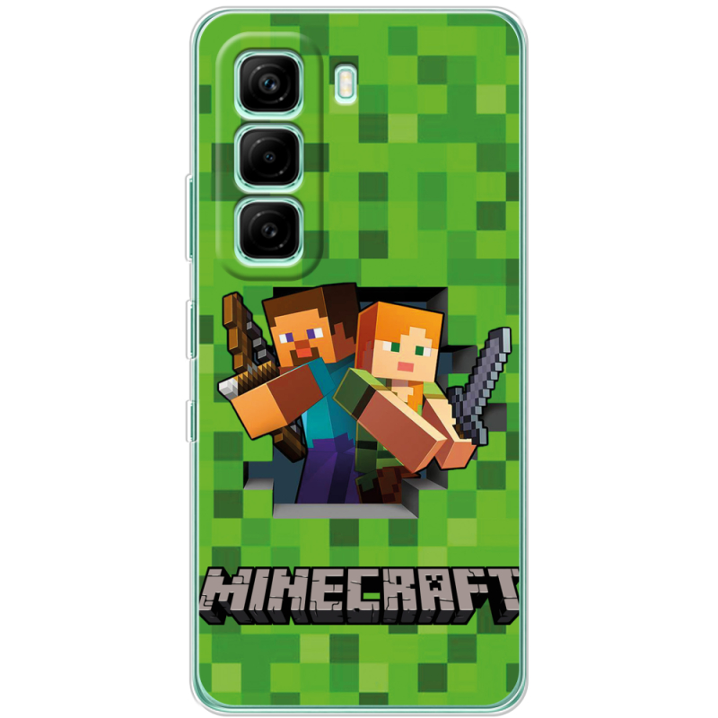 Чохол BoxFace Infinix Hot 60i Майнкрафт Стів і Алекс