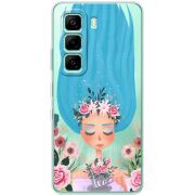 Прозорий чохол BoxFace Infinix Hot 60i Blue Hair