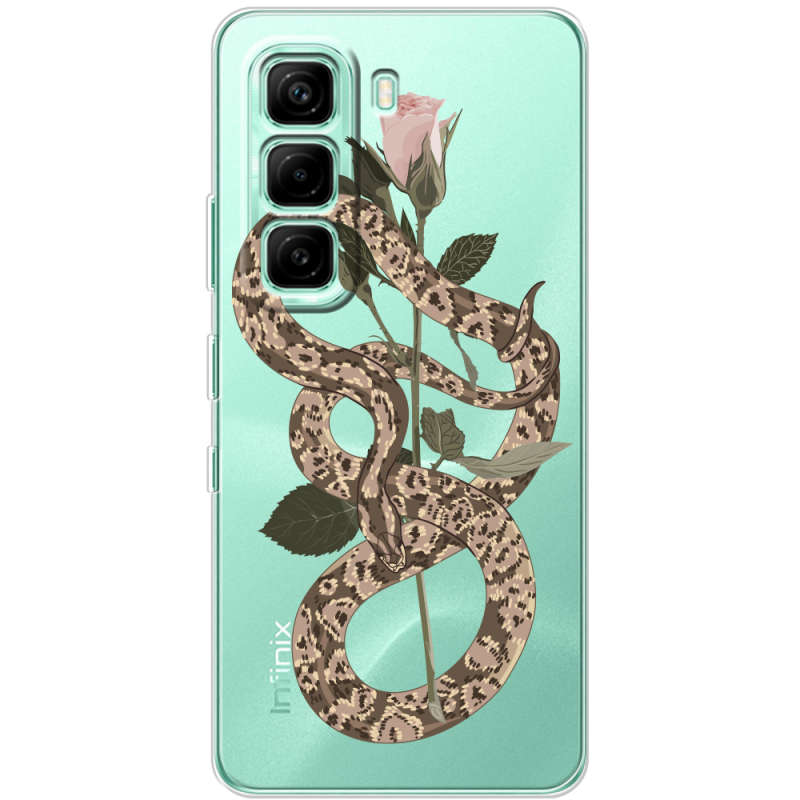 Прозорий чохол BoxFace Infinix Hot 60i Glamor Snake