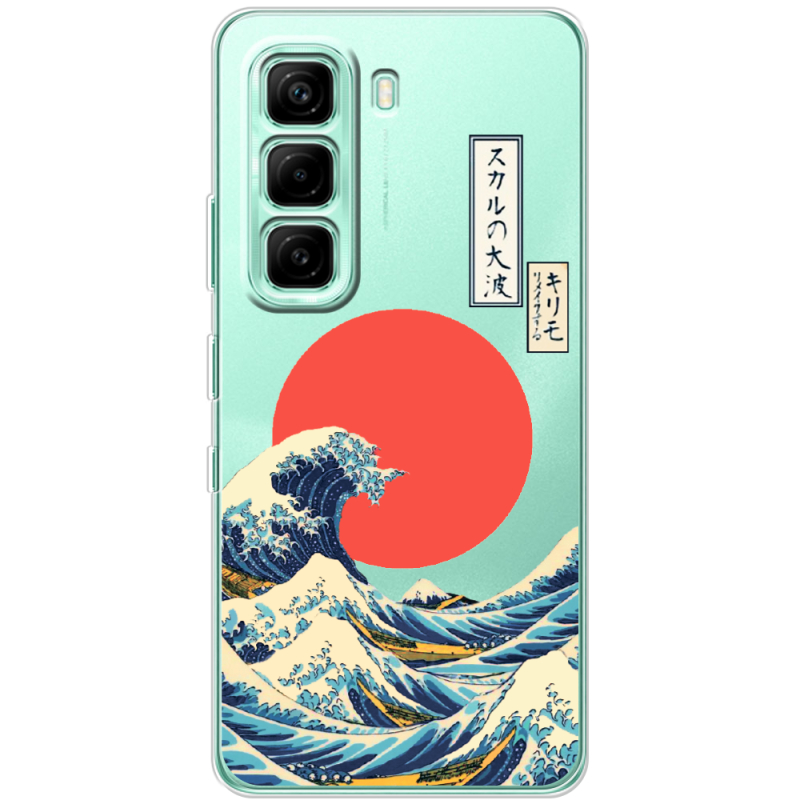 Прозорий чохол BoxFace Infinix Hot 60i Большая волна в Канагаве