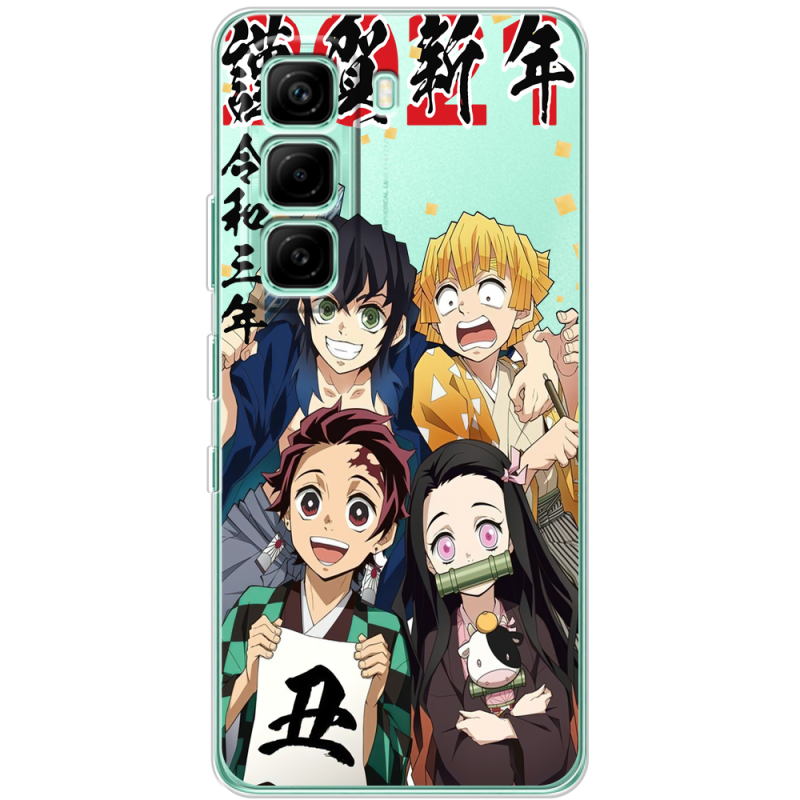 Прозорий чохол BoxFace Infinix Hot 60i Незуко та друзі