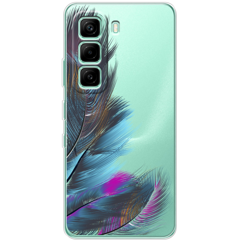 Прозорий чохол BoxFace Infinix Hot 60i Feathers