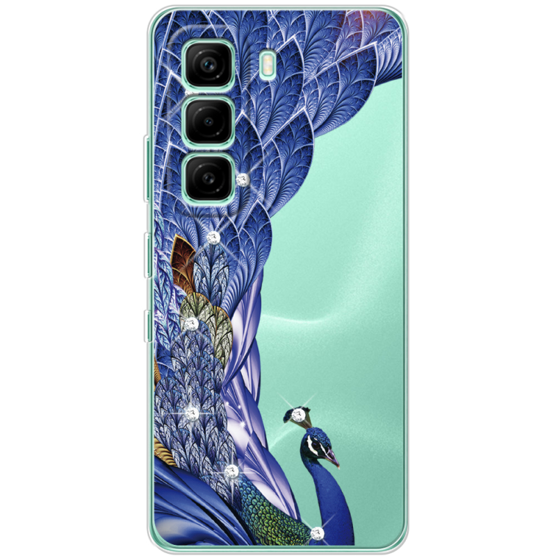 Чохол зі стразами Infinix Hot 60i Peafowl
