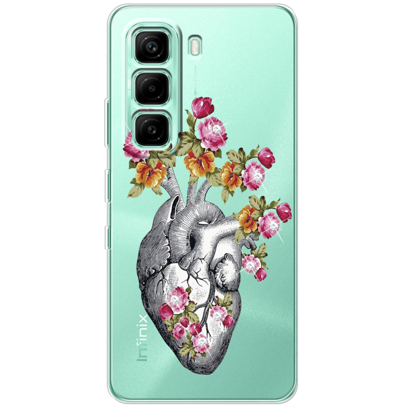 Чохол зі стразами Infinix Hot 60i Heart