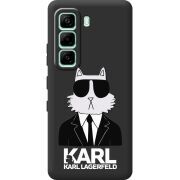 Чорний чохол BoxFace Infinix Hot 60i Cat in Black