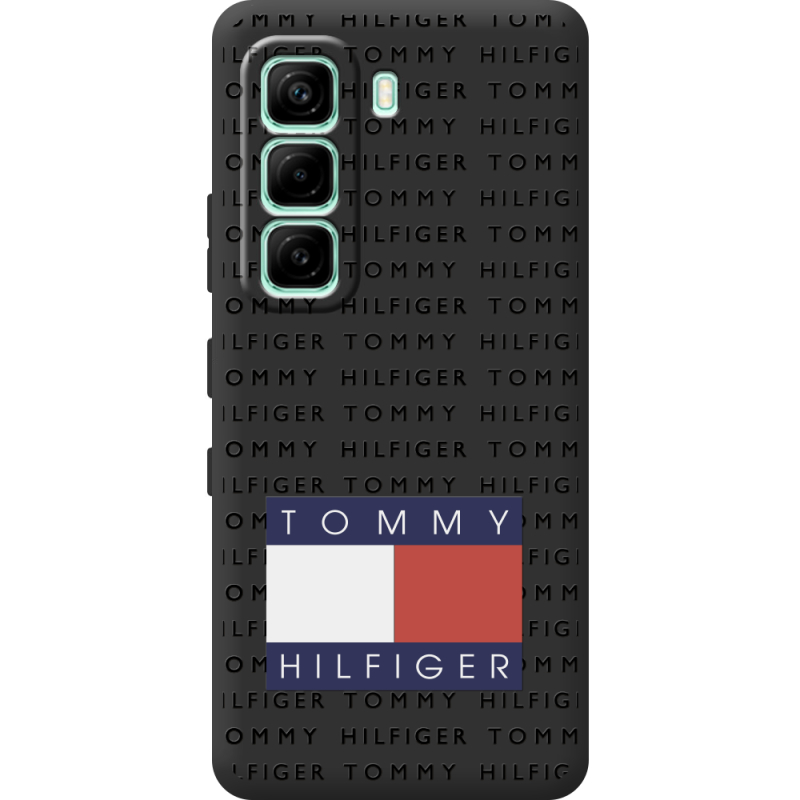 Чорний чохол BoxFace Infinix Hot 60i Tommy Print