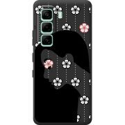 Чорний чохол BoxFace Infinix Hot 60i Flower Hair
