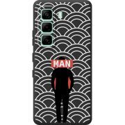 Чорний чохол BoxFace Infinix Hot 60i Man Pattern