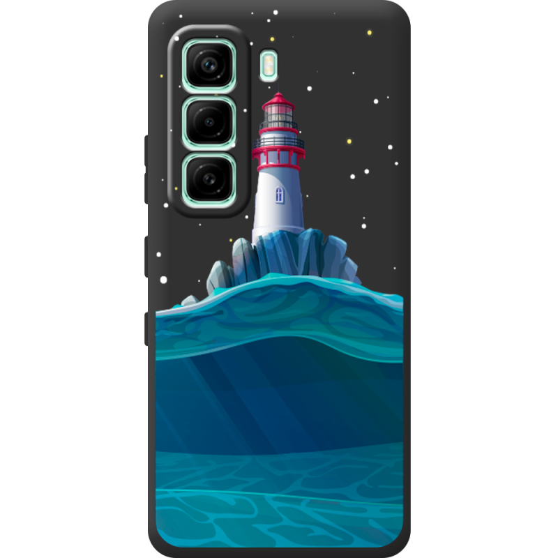 Чорний чохол BoxFace Infinix Hot 60i Lighthouse