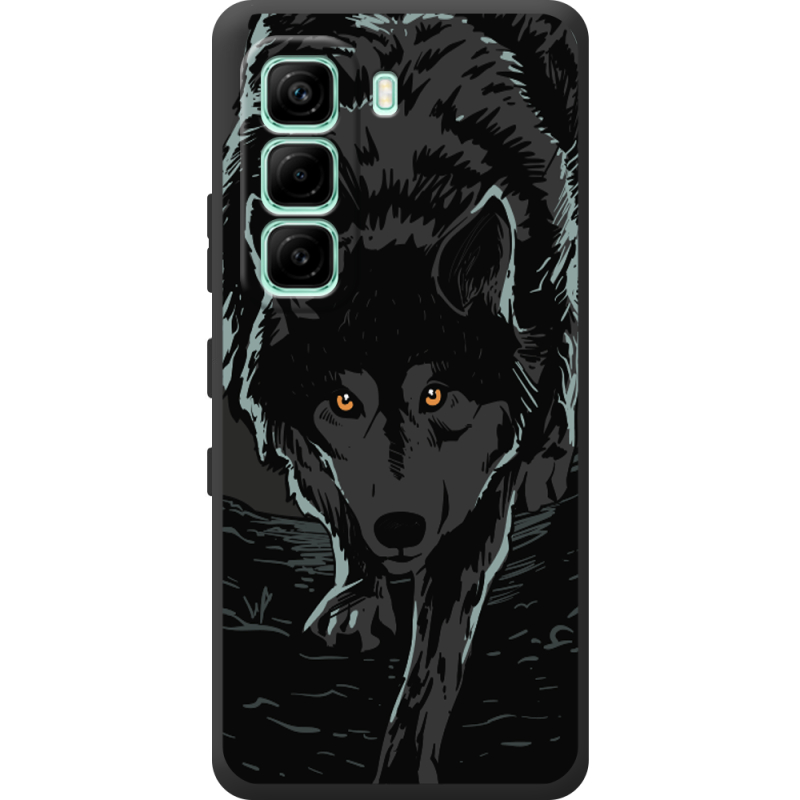 Чорний чохол BoxFace Infinix Hot 60i Wolf