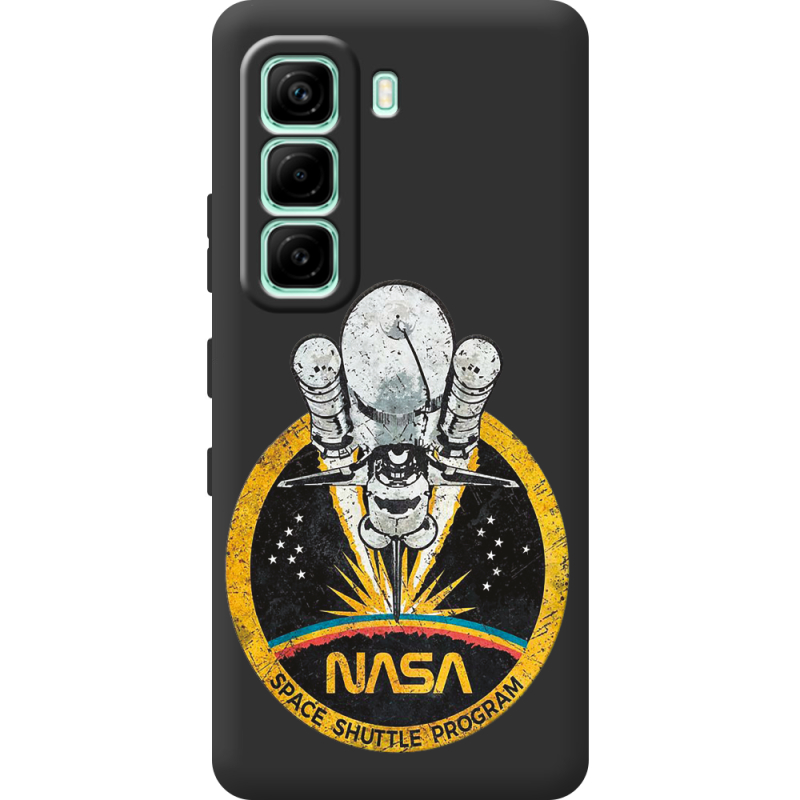 Чорний чохол BoxFace Infinix Hot 60i NASA Spaceship