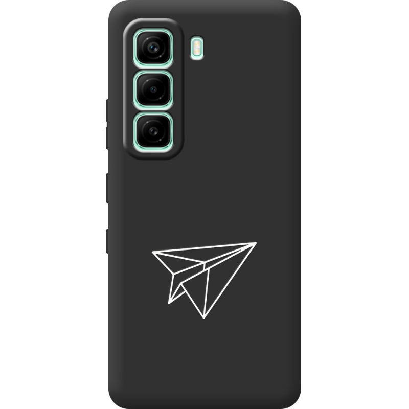 Чорний чохол BoxFace Infinix Hot 60i Paper Plane