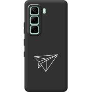 Чорний чохол BoxFace Infinix Hot 60i Paper Plane