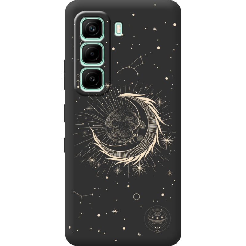 Чорний чохол BoxFace Infinix Hot 60i Moon