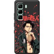 Чорний чохол BoxFace Infinix Hot 60i Атака Титанов Леви