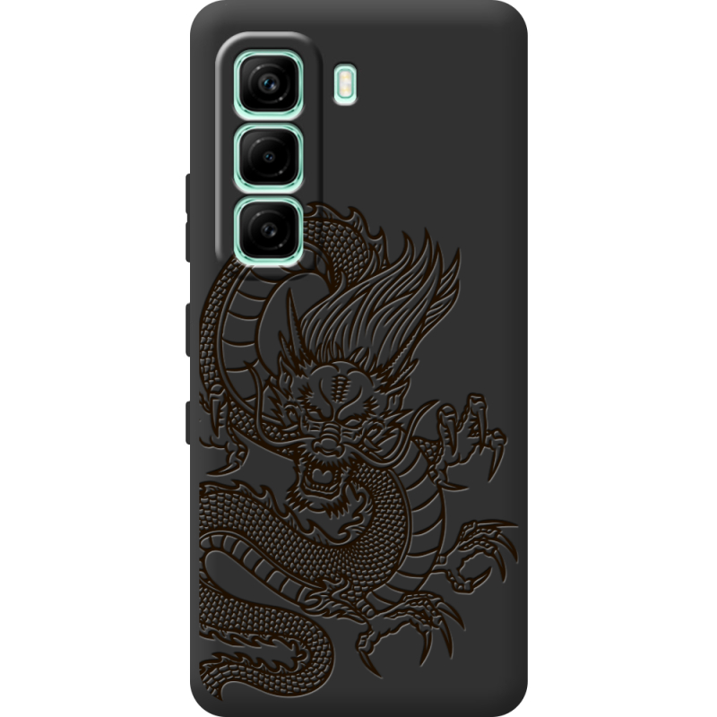 Чорний чохол BoxFace Infinix Hot 60i Chinese Dragon