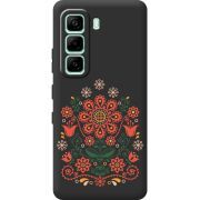 Чорний чохол BoxFace Infinix Hot 60i Ukrainian Ornament