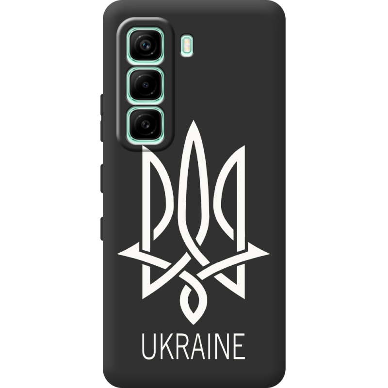 Чорний чохол BoxFace Infinix Hot 60i Тризуб монограмма ukraine