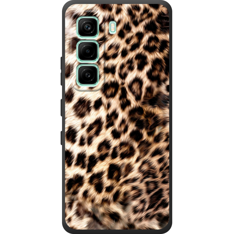 Чорний чохол BoxFace Infinix Hot 60i Леопардовий