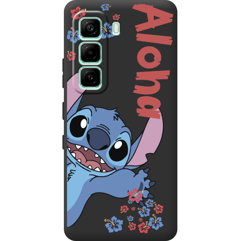 Чорний чохол BoxFace Infinix Hot 60i Гавайський гість Stich