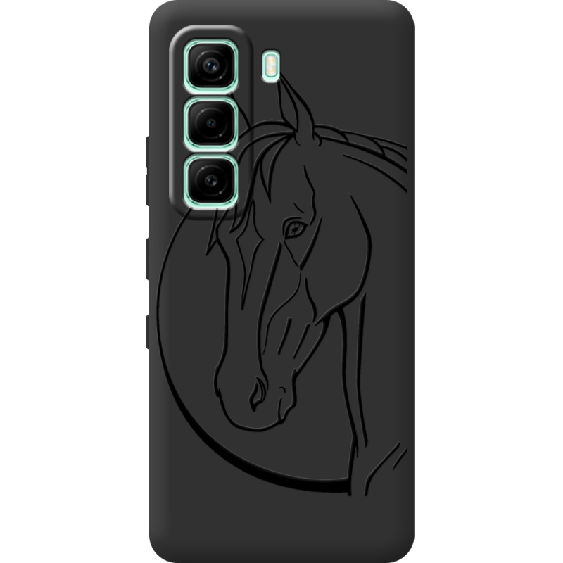 Чорний чохол BoxFace Infinix Hot 60i Horse