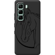 Чорний чохол BoxFace Infinix Hot 60i Horse