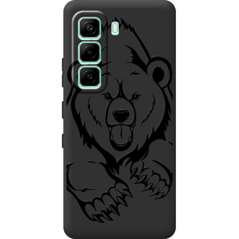 Чорний чохол BoxFace Infinix Hot 60i Grizzly Bear