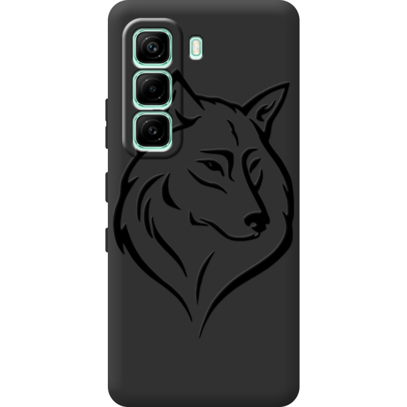 Чорний чохол BoxFace Infinix Hot 60i Wolf