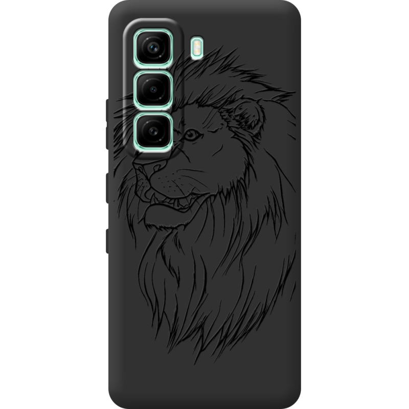 Чорний чохол BoxFace Infinix Hot 60i Lion