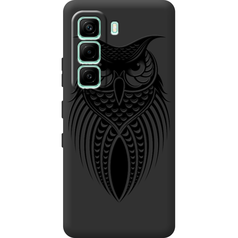 Чорний чохол BoxFace Infinix Hot 60i Owl