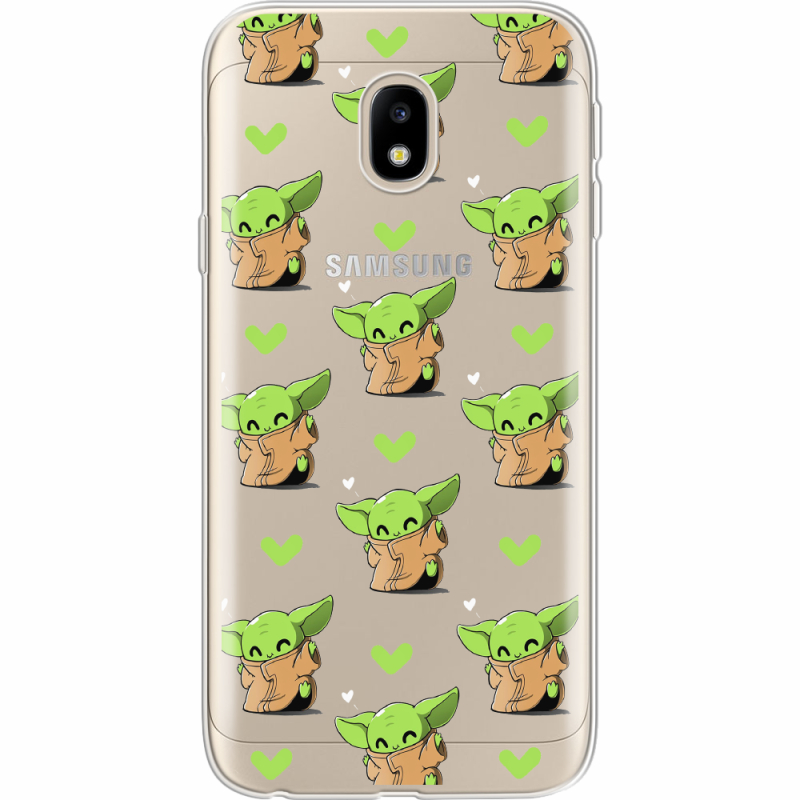 Прозрачный чехол Uprint Samsung J330 Galaxy J3 2017 Pattern Baby Yoda